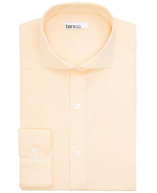 Bar Iii Slim-fit Performance Stretch Solid Dress Shirt Yellow