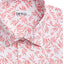 Bar Iii Slim-fit Tossed Leaf-print Dress Shirt White Pink