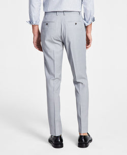 Bar Iii Slim-fit Wool Sharkskin Suit Pants Light Grey thumbnail 3
