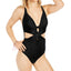 Bar Iii Wrap-around One-piece Swimsuit Black