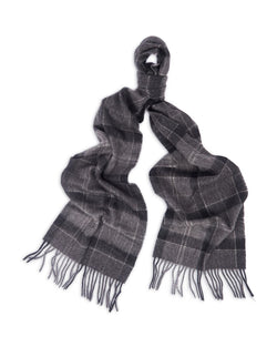 Barbour Holden Scarf Black/Gray Tartan thumbnail 2
