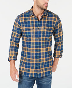 Barbour International Steve Mcqueen Chuck Plaid Shirt Light Blue thumbnail 1
