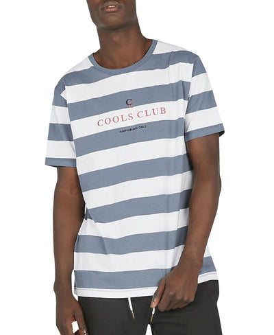 Barney Cools Club-embroidered Tee Navy Stripe