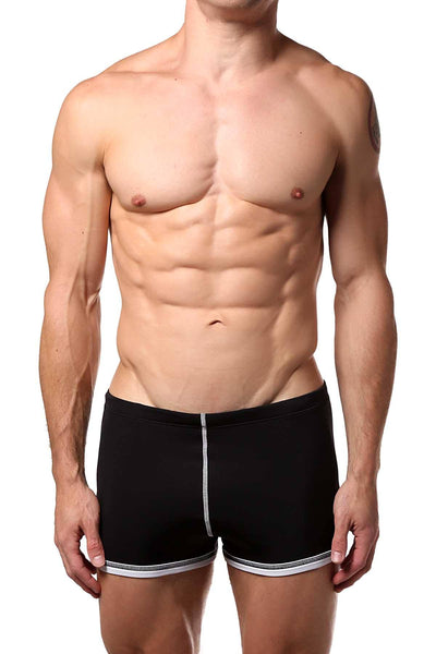 Baskit Black 8-Ball Box-Cut Swim Trunk