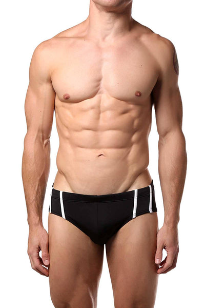 Baskit Black 8-Ball Contrast Swim Bikini