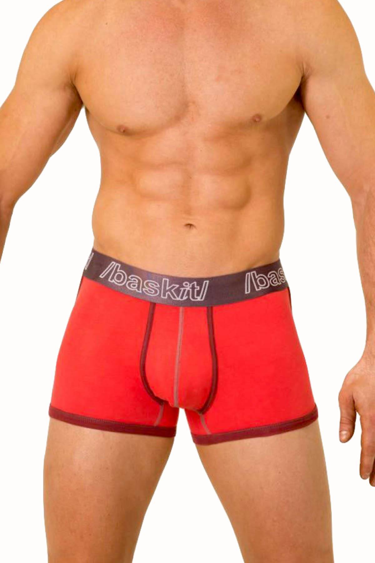 Baskit Deep-Red Simple Low-Rise Trunk