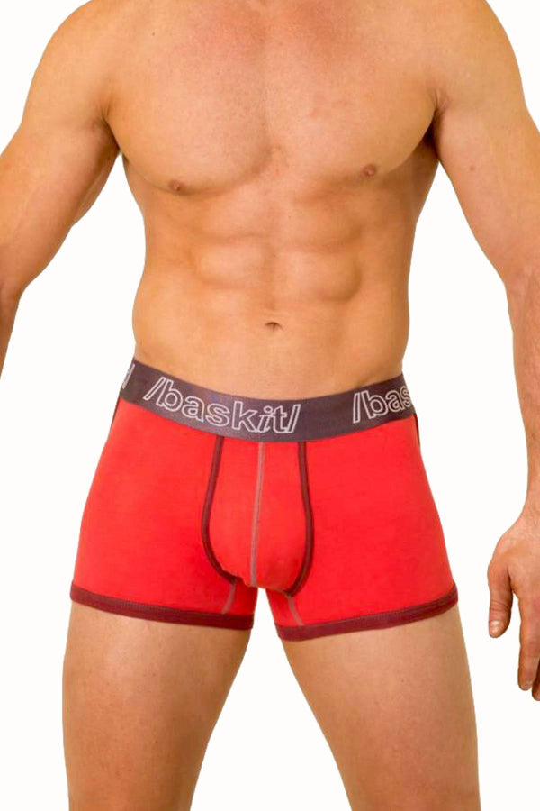 Baskit Deep-Red Simple Low-Rise Trunk