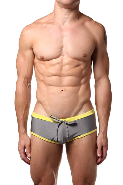 Baskit Silver/Yellow Outlines Rise Swim Bikini