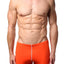 Baskit Vermillion-Orange Box-Cut Swim Trunk