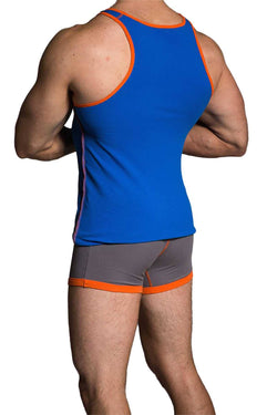 Baskit Victoria Blue Ribbed Tank Top thumbnail 3