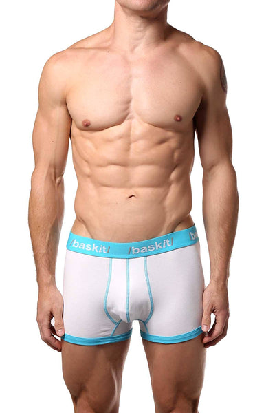 Baskit White/Atol-Blue Contrast Low-Rise Trunk