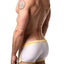 Baskit White/Orange Outlines Rise Swim Trunk