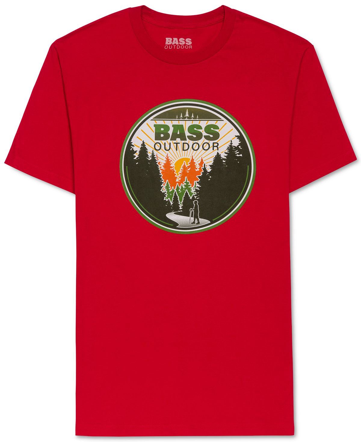 Bass Outdoor Walk The Path Graphic T-shirt Mountain Red