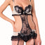 Be Wicked Black/Cream Lace Teddy