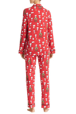 Bed Head x Peanuts Holiday-Printed Long 2-Pc Pajama Set thumbnail 4