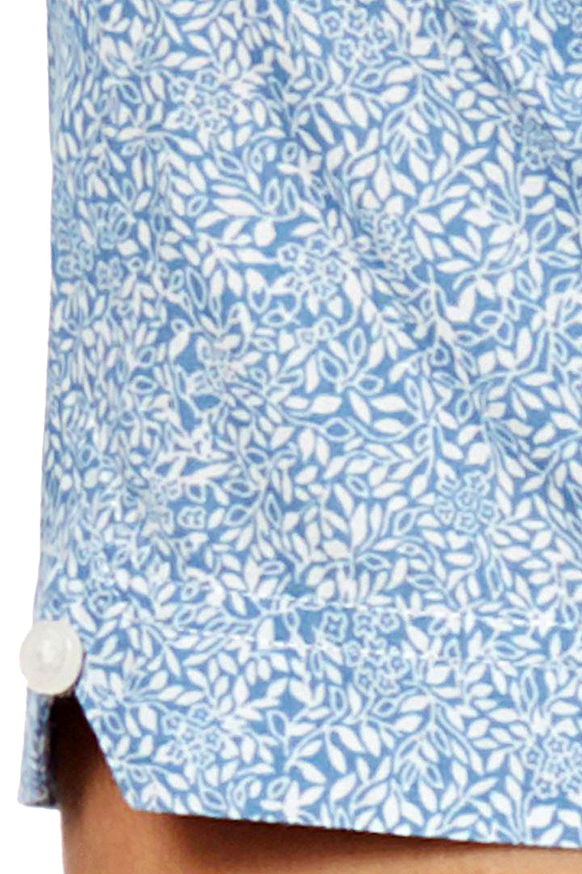Ben Sherman Blue Summer-Sky Floral Printed Slim-Fit Button-Down Shirt