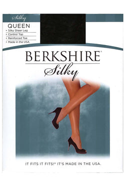 Berkshire PLUS Silky Sheer Leg Control Top Pantyhose in Fantasy Black thumbnail 1