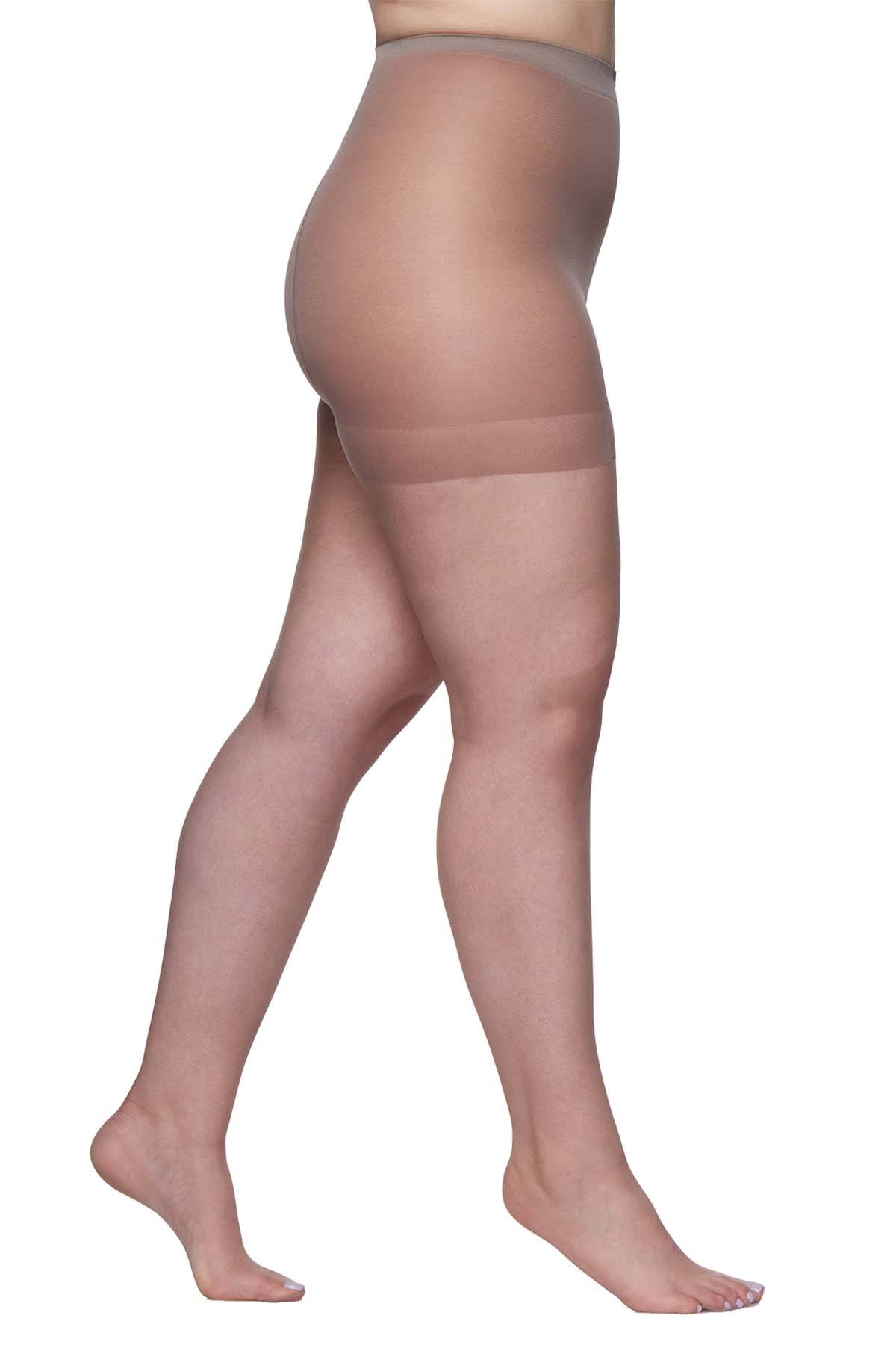 Berkshire PLUS Ultra Sheers Control Top Sandalfoot Pantyhose in Stone