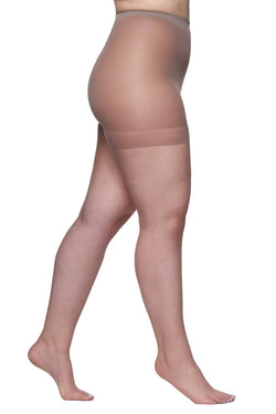 Berkshire PLUS Ultra Sheers Control Top Sandalfoot Pantyhose in Stone thumbnail 2