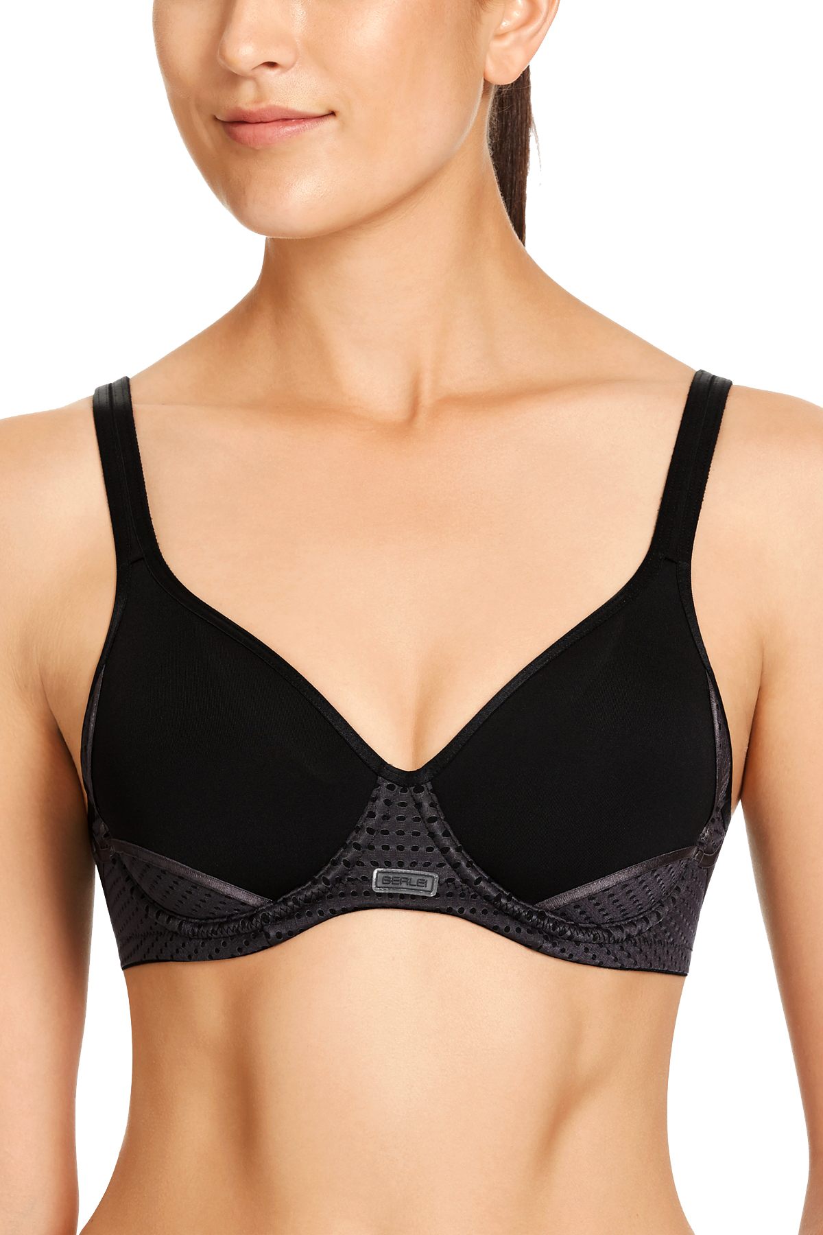 Berlei Black Electrify Dotted-Mesh Sports Bra
