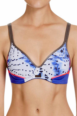 Berlei Wild-Corrosion-Blue Electrify Printed-Mesh Sports Bra thumbnail 2