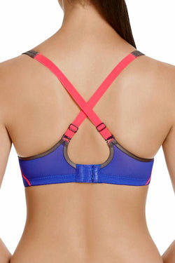 Berlei Wild-Corrosion-Blue Electrify Printed-Mesh Sports Bra thumbnail 1