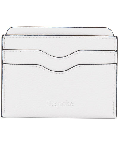 Bespoke Pebble Leather Card Case White