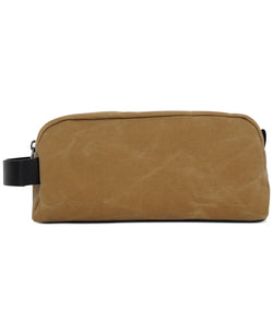 Bespoke Waxed Cotton Compact Shave Kit Khaki thumbnail 1