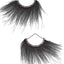 Betsey Johnson Black Faux-Fur Fan Earrings