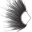 Betsey Johnson Black Faux-Fur Fan Earrings