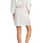Betsey Johnson Cream-White Satin Bridal Robe