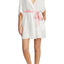 Betsey Johnson Cream-White Satin Bridal Robe