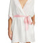 Betsey Johnson Cream-White Satin Bridal Robe