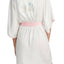 Betsey Johnson Cream-White Satin Bridal Robe