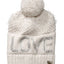 Betsey Johnson Ivory Knit Love Beanie