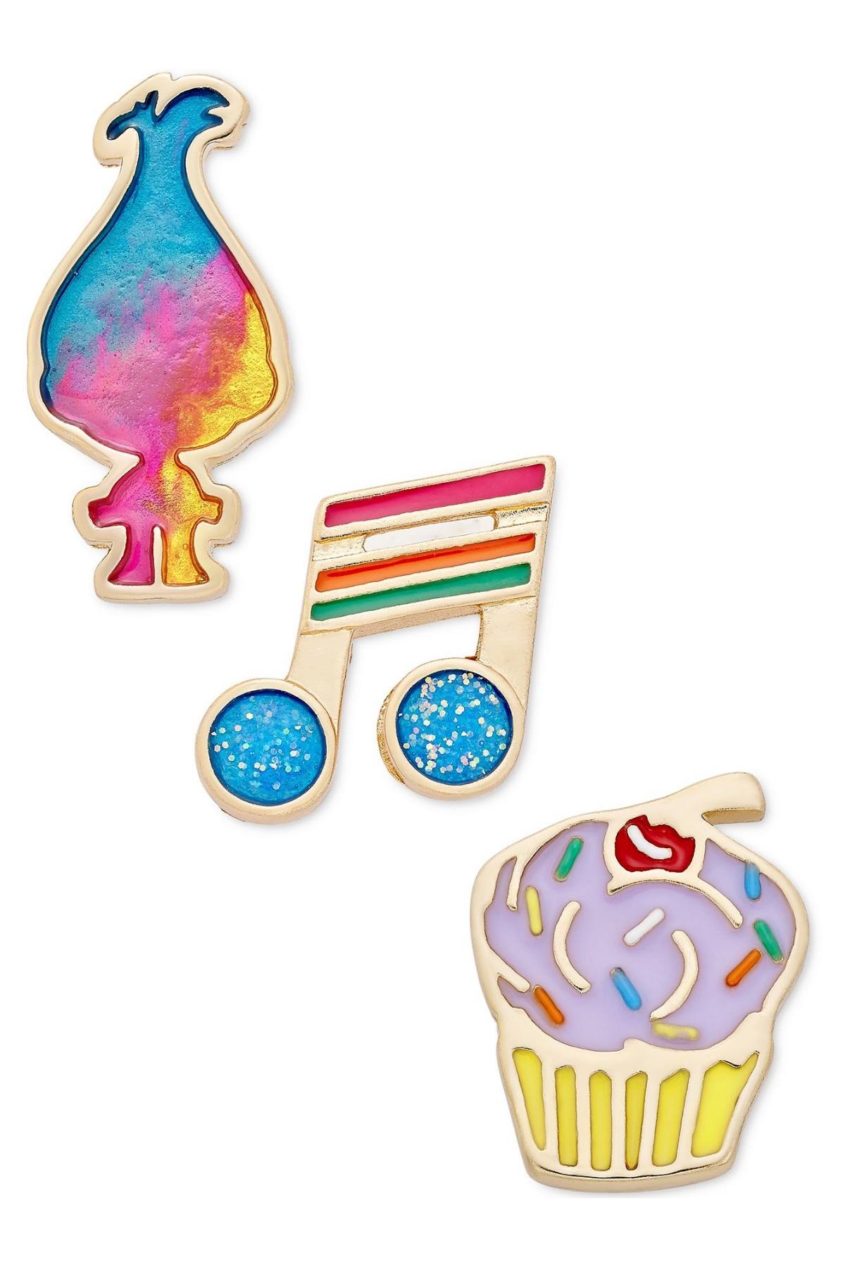 Betsey Johnson Multi-Color 3-Pc. Trolls Enamel Pin Set