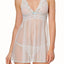 Betsey Johnson Pearl/Blue Eyelet Mesh Babydoll with G-String