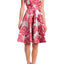 Betsey Johnson Pink/Silver-Shimmer Floral Jacquard Fit & Flare Party Dress