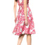 Betsey Johnson Pink/Silver-Shimmer Floral Jacquard Fit & Flare Party Dress