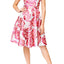 Betsey Johnson Pink/Silver-Shimmer Floral Jacquard Fit & Flare Party Dress
