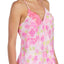 Betsey Johnson Pink Washed-Satin Floral Embroidered Cami