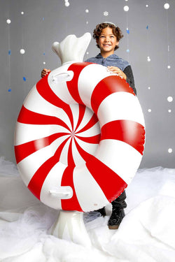 BigMouth Inc. Red/White Peppermint-Twist Big Snow Tube thumbnail 2