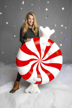 BigMouth Inc. Red/White Peppermint-Twist Big Snow Tube thumbnail 4