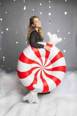 BigMouth Inc. Red/White Peppermint-Twist Big Snow Tube thumbnail 3
