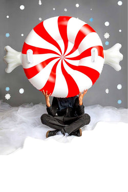BigMouth Inc. Red/White Peppermint-Twist Big Snow Tube thumbnail 1