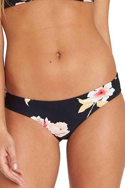 Billabong Black Floral Dawn Lowrider Bikini Bottom