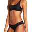 Billabong Black Tanlines Crop Tank Bikini Top