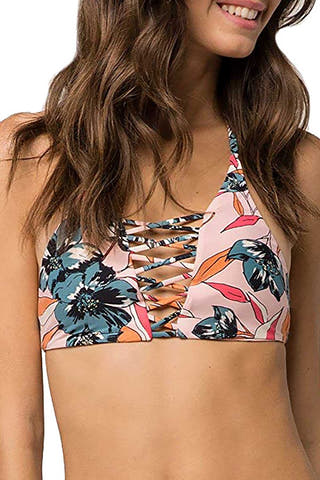 Billabong Blush Coastal Luv High Neck Strappy Bikini Top