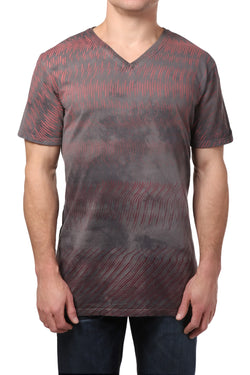 Black Hearts Brigade Grey Wavelength V-Neck Tee thumbnail 1