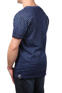 Black Hearts Brigade Navy Houndstooth Tee thumbnail 2